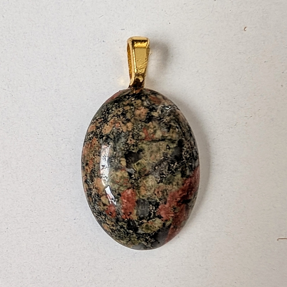 Elegant Unakite Stone Pendant